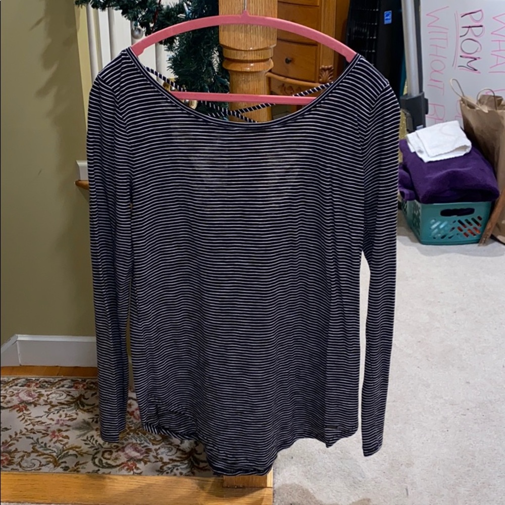 Black&white striped Hollister long sleeve shirt